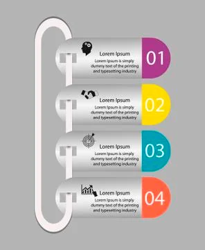 Four step infographic Stock Illustration