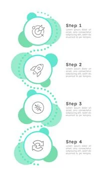 Four step vertical infographic Stock Illustration