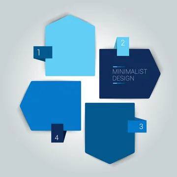 Four steps arrow scheme, chart, diagram, module. Stock Illustration