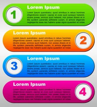 Four steps background Stock Illustration