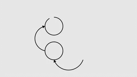 Four steps circular diagram with sequential line drawing animation Stock Footage 340036099