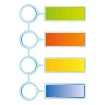 Four steps diagram Illustrazione stock