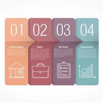 Four Steps Stock Illustration
