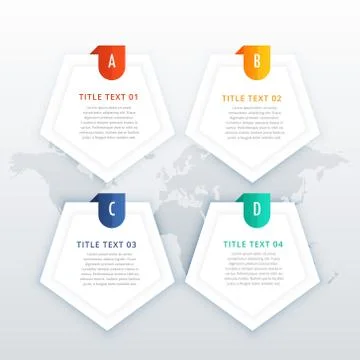 Four steps infographic banners set for business presentation Illustrazione stock