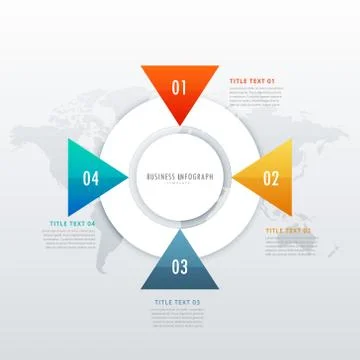 Four steps infographic design for data visualization and workflow diagrams te 스톡 일러스트