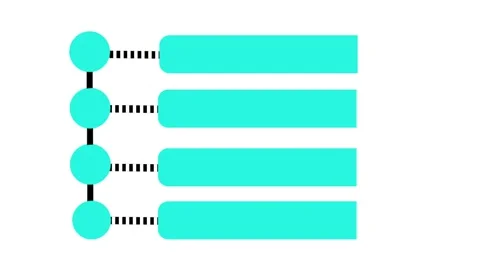 Four Steps Infographic List Animation on White Background Stock Footage 335851454