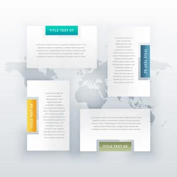 Four steps infographic template design Illustrazione stock