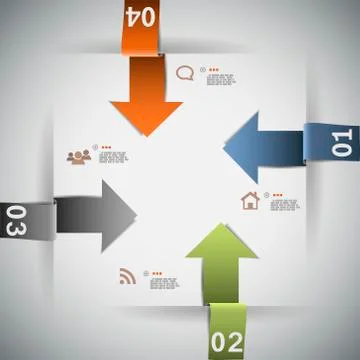 Four steps infographic template Stock Illustration