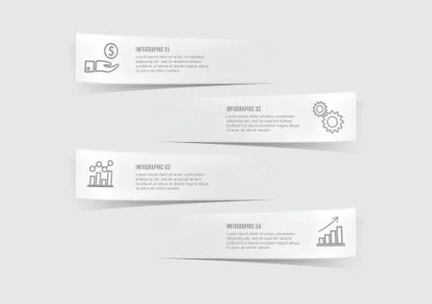 Four steps infographics design vector and marketing icons can be used for wor Stock Illustration