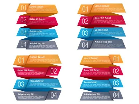 Four Steps Infographics Stock-Illustration