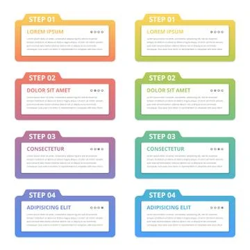 Four Steps Infographics Stock Illustration