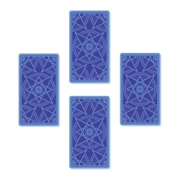 Four tarot card spread. Reverse side Stock Illustration