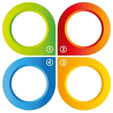 Four topics diagram Stock Illustration