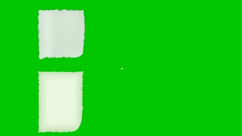 Four torn paper sheets with varying edges being blown by wind. Video stock 334701184