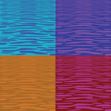 Four tranquil water pattern - illustration Stock Illustration