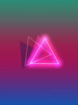 Four triangles showing 3D effect with nice gradient background Stock Illustration