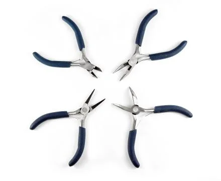 Four types of pliers Stock Photos