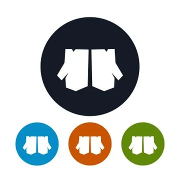 Four Types of Round Icons Work Gloves Stock-Illustration
