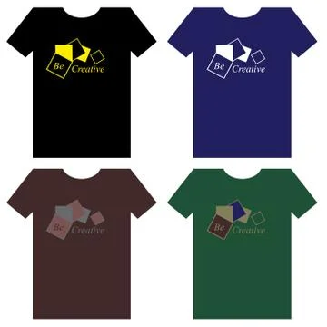 Four various design for tshirt Stock Illustration
