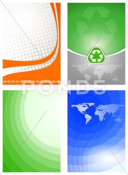 Four vector backgrounds Stock Illustration