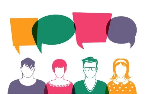 Four vector people. Stock Illustration