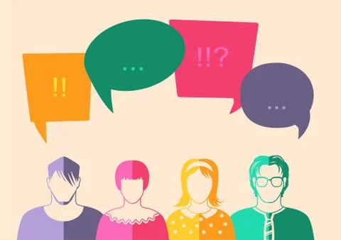 Four vector people. Stock Illustration