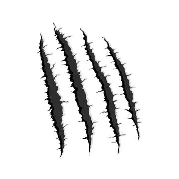 Four vertical trace of monster claw Stock Illustration