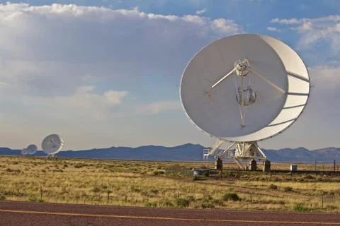 Four of the Very Large Array Dishes, Satellite dish Stock Photos