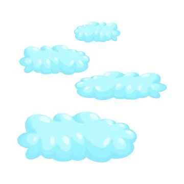 Four very nice sky clouds Stock Illustration