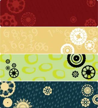 Four web banners Stock Illustration