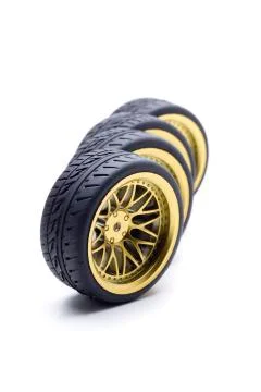 Four wheel gold Stock Photos