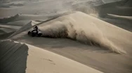 Four Wheeler Atv Racing Through Desert Sand Cinemagraph Stock Footage