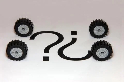 Four wheels and a questionnaire Stock Photos