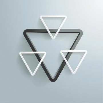 Four white and black triangles background piad Stock Illustration