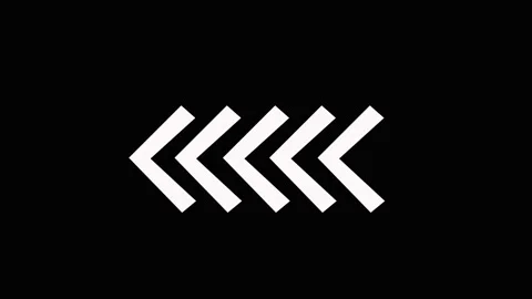 Four white arrows move left on black Stock Footage 328385891