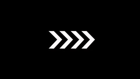 Four white chevrons moving forward Stock Footage 328385414