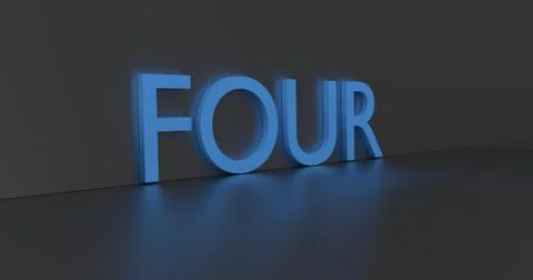 Four Word Stock-Illustration