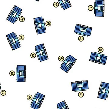 Four year college vector seamless pattern Stock Illustration