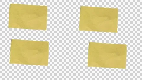 Four Yellow Sticky Notes Stock Photos