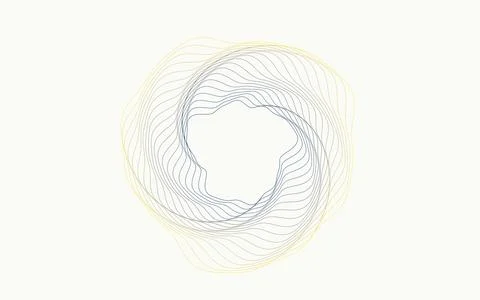 Fourier Contour Layers Abstract Geometric Pattern Background Stock-Illustration