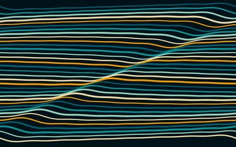 Fourier Ribbons Mathematical Geometric Background Illustrazione stock