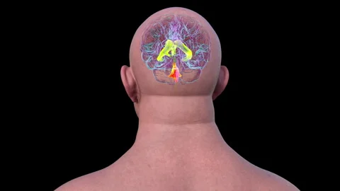 Fourth brain ventricle, animation Stock Footage 295180164