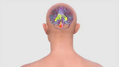 Fourth brain ventricle, animation Stock Footage 295183159