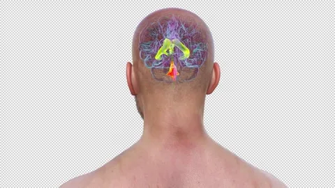 Fourth brain ventricle, animation Stock Footage 295185109