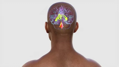 Fourth brain ventricle, animation Stock Footage 295185924