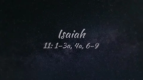 Fourth Christmas Lesson Text. Isaiah chapter 11 Stock Footage 140231396