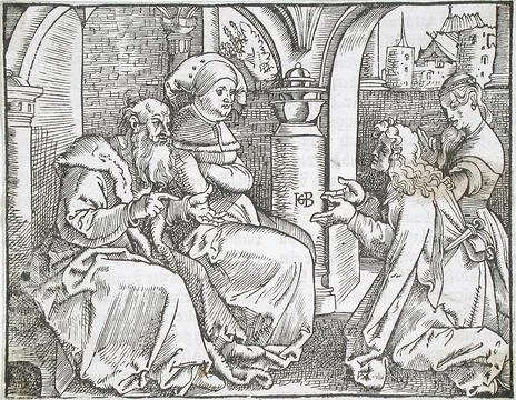 The Fourth Commandment. Hans Baldung Grien (Germany, Schwbischgmnd (?), 148.. Illustration