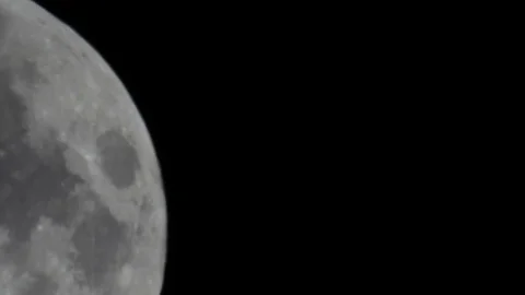 Fourth full moon in the sky black descent on the vault without stars Stock Footage 78218294