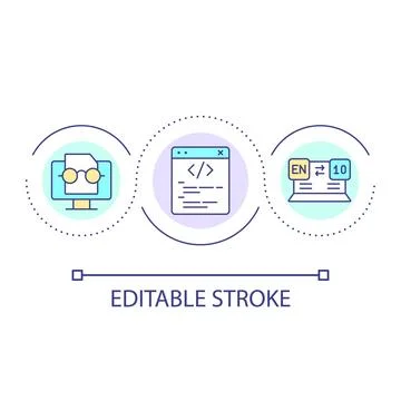 Fourth-generation language loop concept icon イラスト素材