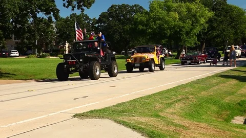 Fourth of July 2017 Double Oak Texas Parade. Stockbeeldmateriaal 77285218